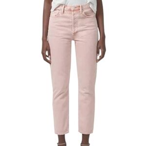 Citizens of Humanity Jolene Jeans High‎ Rise Luxury Womens Plus 32 Pink Cotton